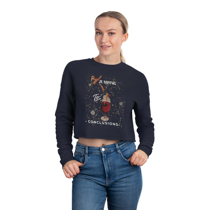 Wine Jump Cropped Sweatshirt