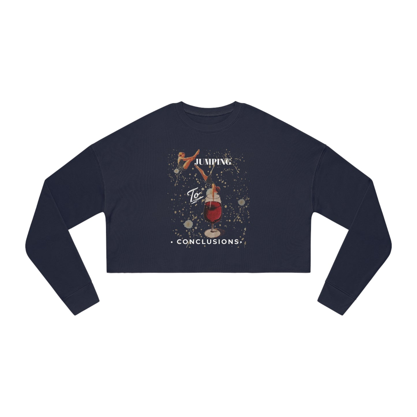 Wine Jump Cropped Sweatshirt
