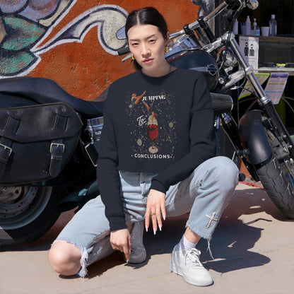 Wine Jump Cropped Sweatshirt