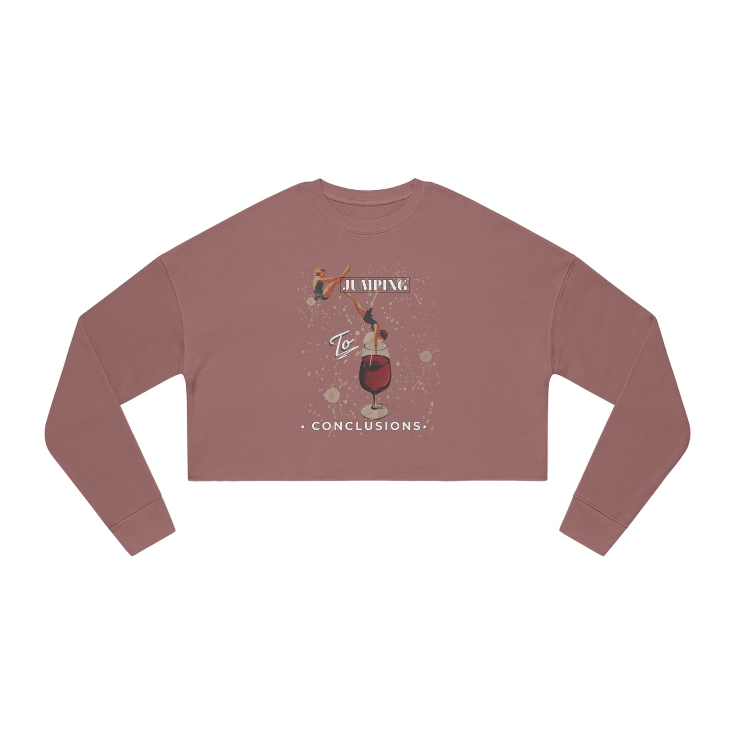 Wine Jump Cropped Sweatshirt