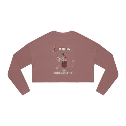 Wine Jump Cropped Sweatshirt