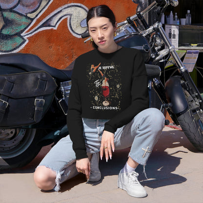 Wine Jump Cropped Sweatshirt
