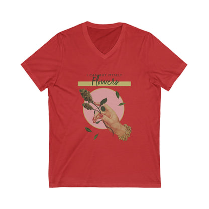V-Neck Flowers Tee