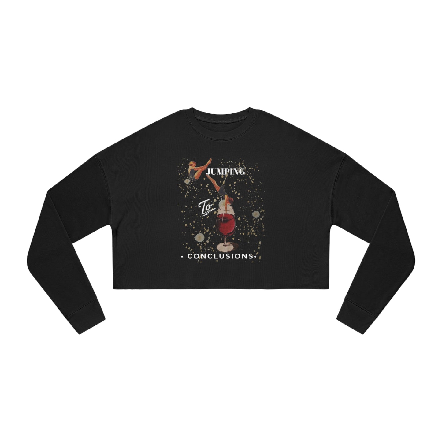 Wine Jump Cropped Sweatshirt