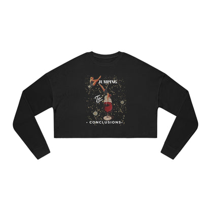Wine Jump Cropped Sweatshirt