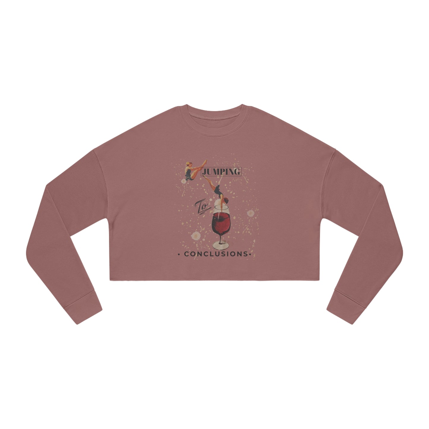 Wine Jump Cropped Sweatshirt