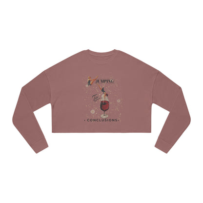 Wine Jump Cropped Sweatshirt