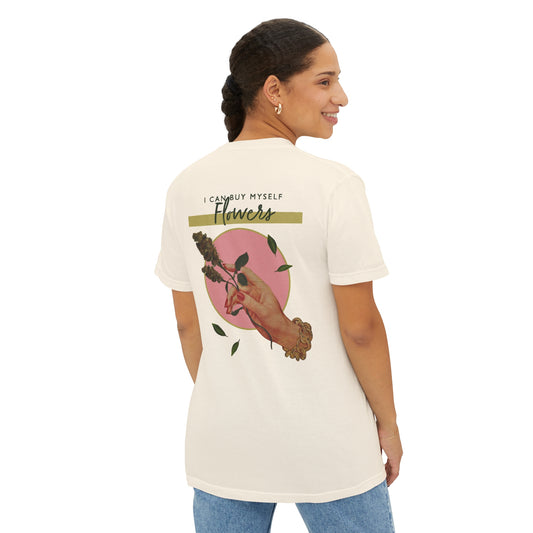 Unisex Flowers Pocket T-Shirt